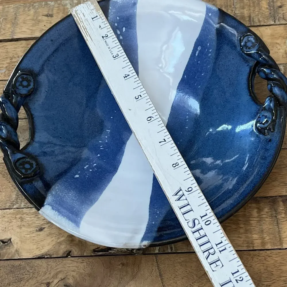 Art Studio Pottery Terracotta Serving Platter 10.25